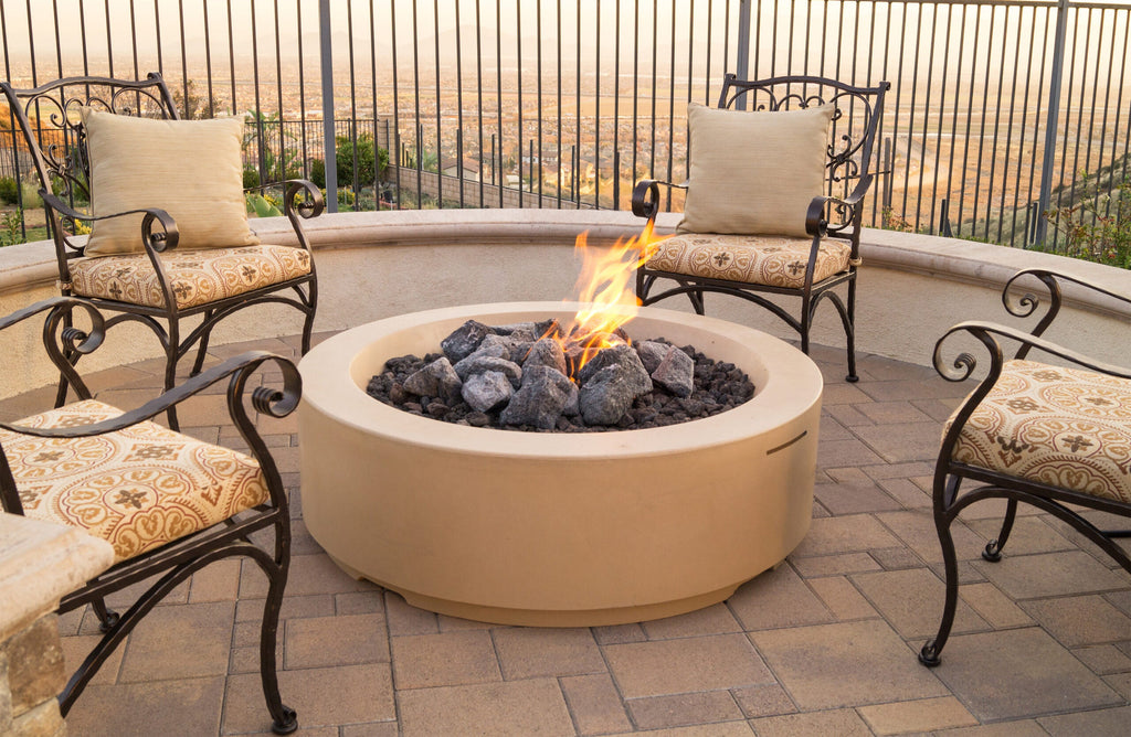 American Fyre Designs Louvre 48" Round GFRC Fire Pit
